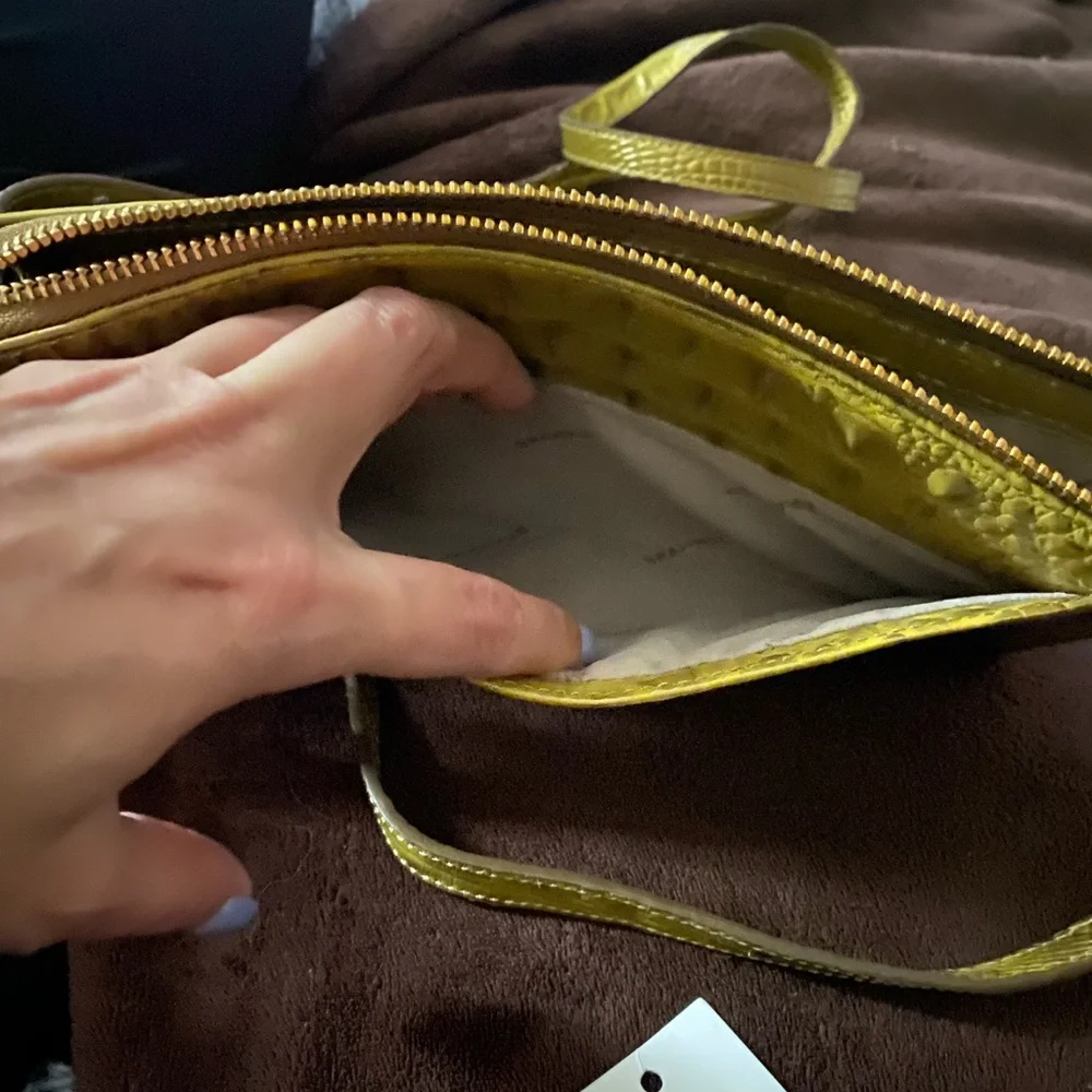 Brahmin Gold Croc-Embossed Crossbody Bag - Picture 4 of 10